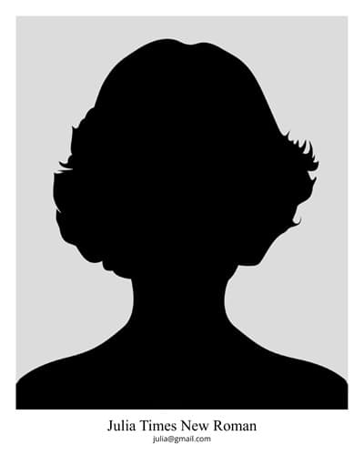 8x10 Headshot template #4 classic with contact and borders