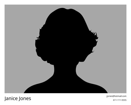 8x10 Headshot template #17 H5 minimal with contact and borders
