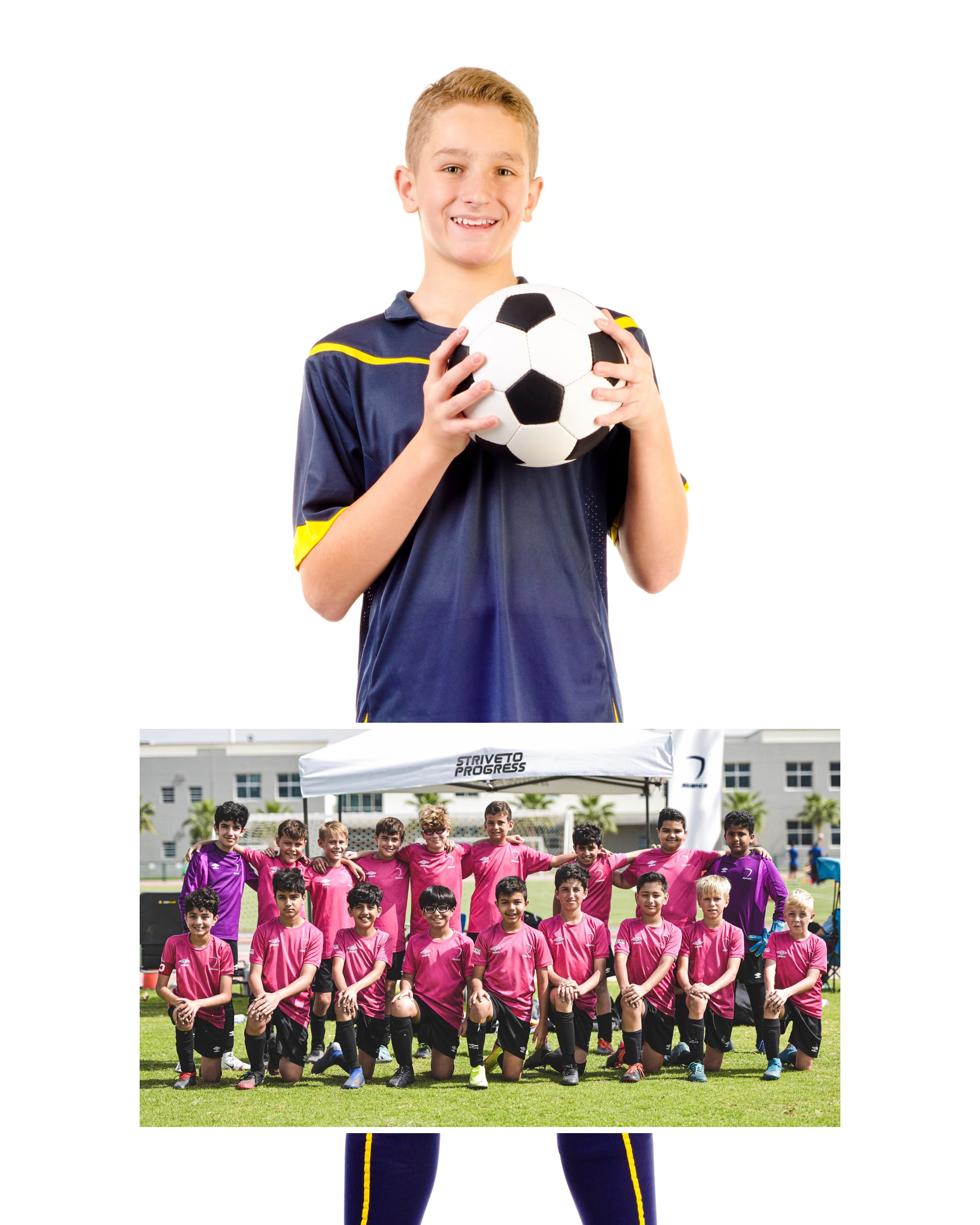 Memory mate template with full individual image and inset team picture. No text.
