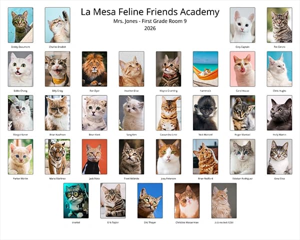 School Class Composite Designer preview